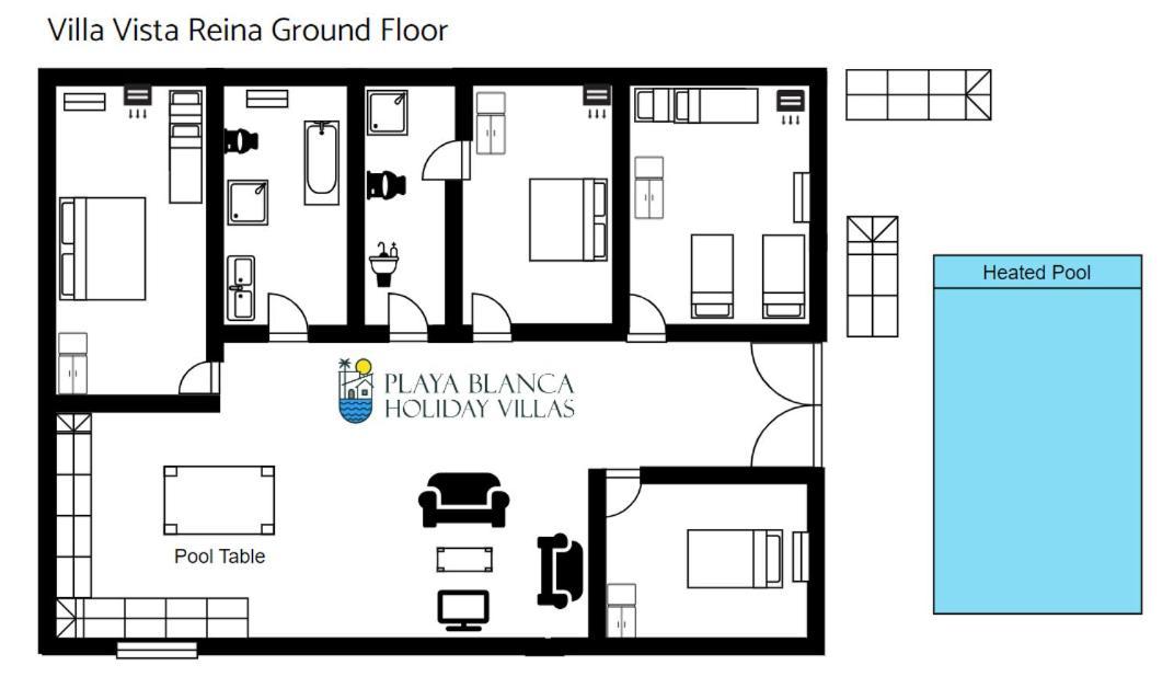 Villa Vista Reina - Luxury 6 Bedroom - Heated Pool- Views - Pool Table - Vista Lobos - Playa Blanca Esterno foto